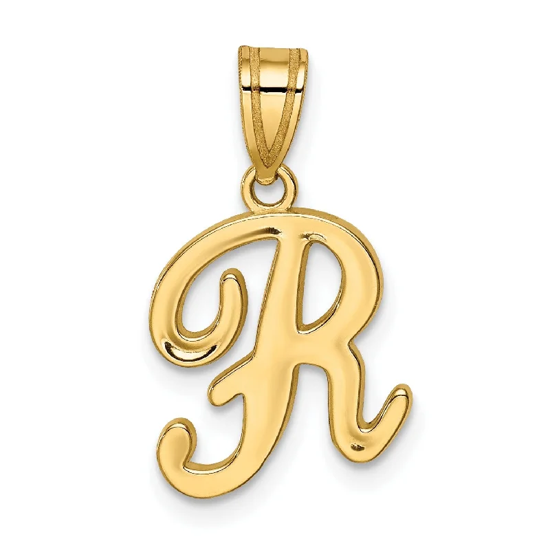 Premium Jewelry At Special Low Prices For A Limited Time 14KT Yellow Gold 18X12MM Initial Pendant; Initial R. Chain not Included Premium Jewelry At Special Low Prices For A Limited Time 14KT Yellow Gold 18X12MM Initial Pendant; Initial R. Chain not Included