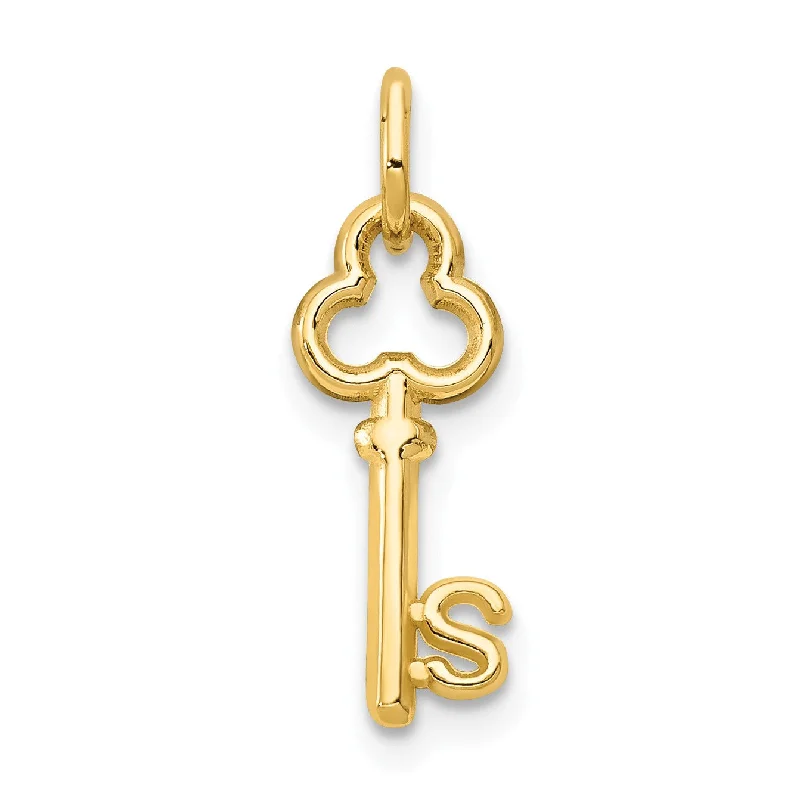 Last Chance To Grab Your Favorite Jewelry At A Discount 14KT Yellow Gold 19X4MM Key Initial Pendant; Initial S. Chain not Included Last Chance To Grab Your Favorite Jewelry At A Discount 14KT Yellow Gold 19X4MM Key Initial Pendant; Initial S. Chain not Included