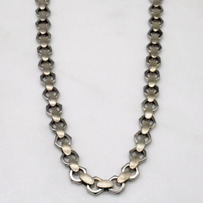 Shop Dazzling Rings, Earrings, And More At Special Discounts 18k Two Tone Gold Unique Link Chain | 19" | Shop Dazzling Rings, Earrings, And More At Special Discounts 18k Two Tone Gold Unique Link Chain | 19" |