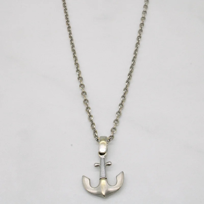 Best Jewelry Sale Prices – Limited-Time Offer 18k White Gold Anchor Pendant & Necklace | 20" | Best Jewelry Sale Prices – Limited-Time Offer 18k White Gold Anchor Pendant & Necklace | 20" |