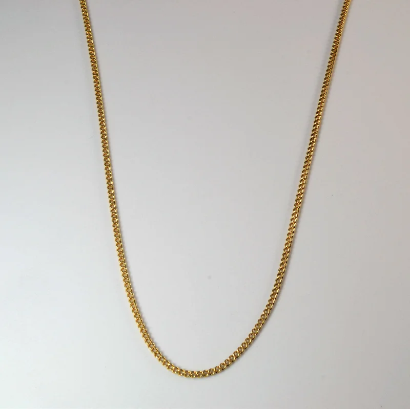 Jewelry Clearance – Final Chance To Save Big 18k Yellow Gold Curb Chain | 28" |