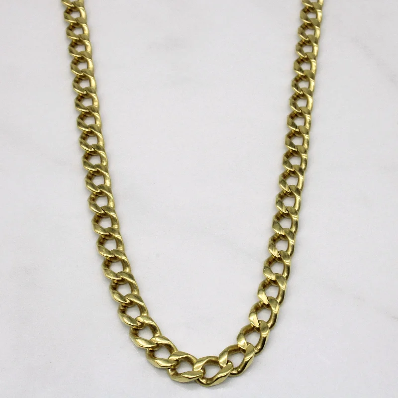 High-Quality Gemstone Jewelry For Special Occasions 18k Yellow Gold Curb Link Chain | 22" | High-Quality Gemstone Jewelry For Special Occasions 18k Yellow Gold Curb Link Chain | 22" |