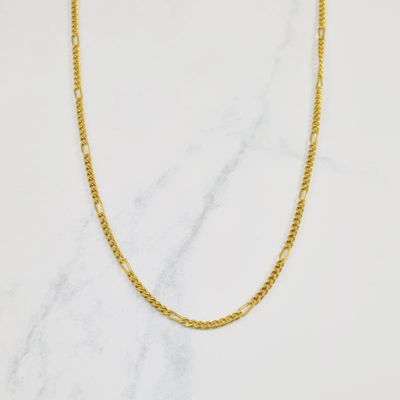 Big Discounts On Elegant Jewelry Collections 18k Yellow Gold Figaro Chain | 24" |