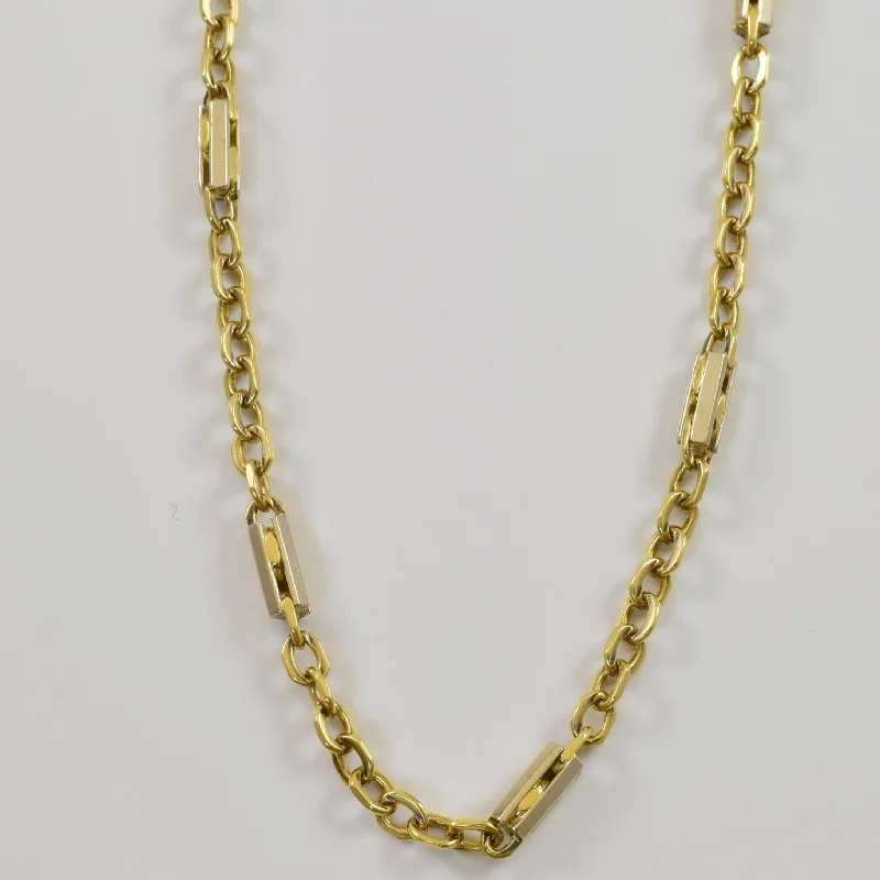 Jewelry Clearance Event – Stock Up Before It's Over 18k Yellow Gold Link & Bar Chain | 21.5" | Jewelry Clearance Event – Stock Up Before It's Over 18k Yellow Gold Link & Bar Chain | 21.5" |