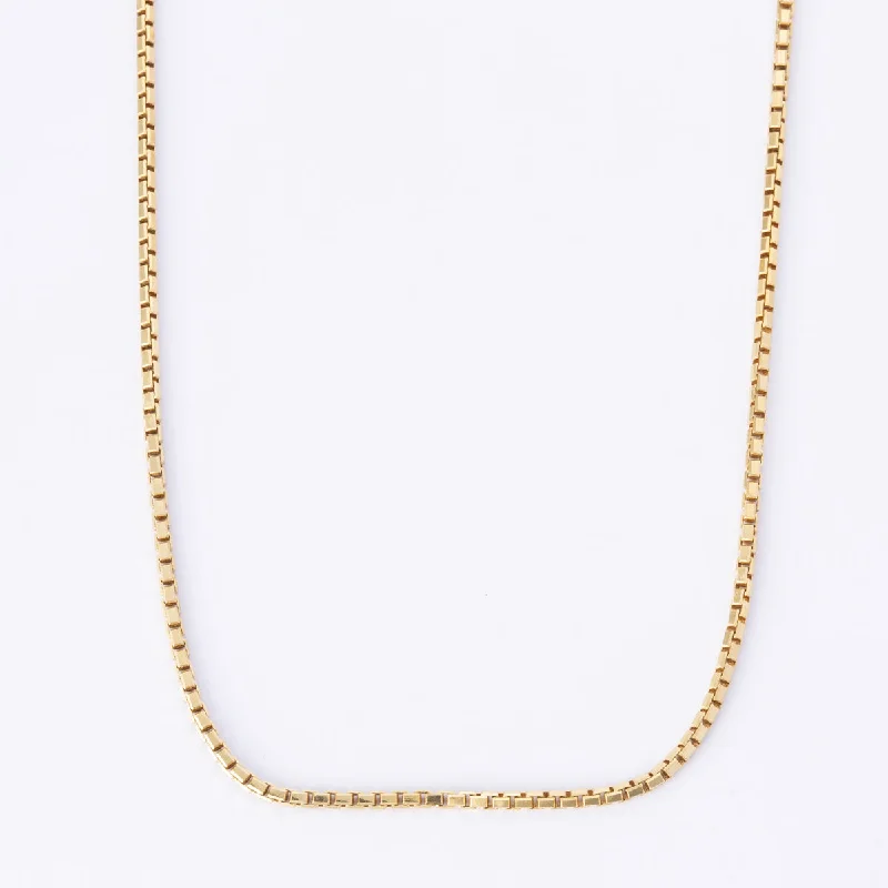Limited-Time Offer On Premium Jewelry Collections 18k Yellow Gold Box Link Chain | 15" Limited-Time Offer On Premium Jewelry Collections 18k Yellow Gold Box Link Chain | 15"