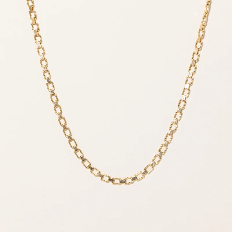 Your Dream Jewelry At Dream Prices 18k Yellow Gold Rectangle Link Necklace | 18" |