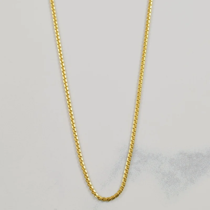 Limited-Time Jewelry Sale – Don't Miss Out On Dazzling Discounts 18k Yellow Gold Serpentine Chain | 20.5" | Limited-Time Jewelry Sale – Don't Miss Out On Dazzling Discounts 18k Yellow Gold Serpentine Chain | 20.5" |