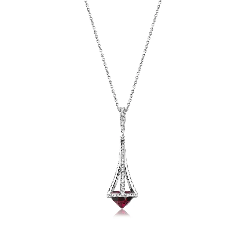 Get Ready To Sparkle – Special Jewelry Discounts Garnet & Diamond Pastel Chandelier Pendant Get Ready To Sparkle – Special Jewelry Discounts Garnet & Diamond Pastel Chandelier Pendant