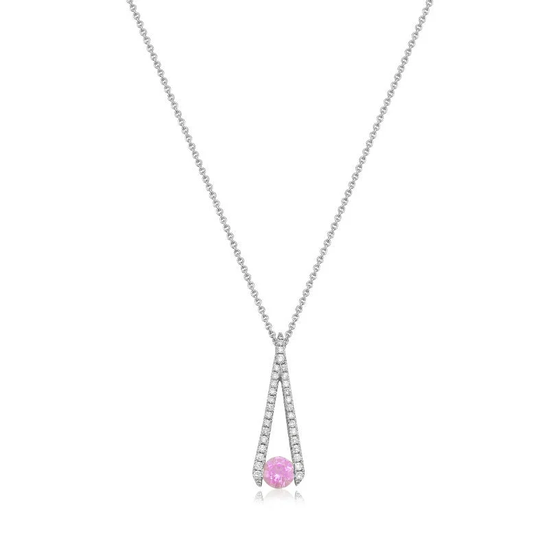 Don't Miss Our Biggest Jewelry Sale Of The Season 18K White Gold Morganite Pendant Necklace Don't Miss Our Biggest Jewelry Sale Of The Season 18K White Gold Morganite Pendant Necklace