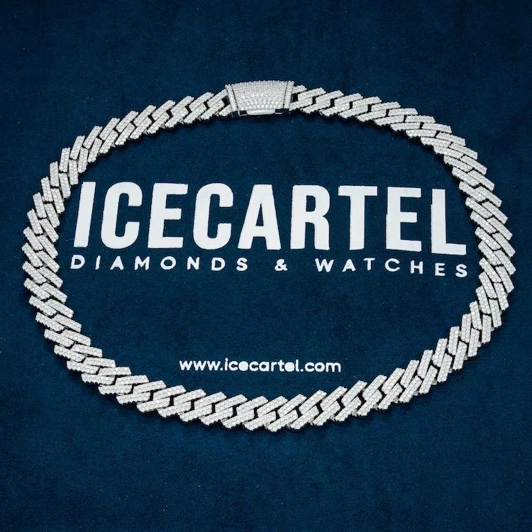 Stunning Jewelry At Even More Stunning Prices 2-Row 13MM Moissanite Prong Cuban Link Chain 14K Gold Stunning Jewelry At Even More Stunning Prices 2-Row 13MM Moissanite Prong Cuban Link Chain 14K Gold