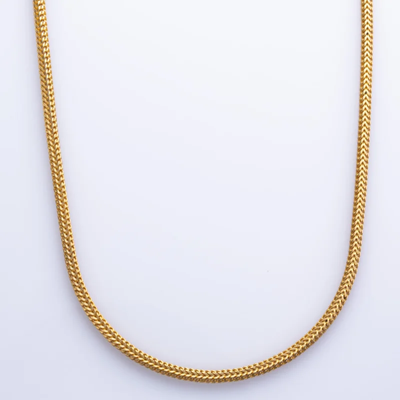 Make Your Outfit Shine With Discounted Jewelry 22k Yellow Gold Foxtail Chain | 20" | Make Your Outfit Shine With Discounted Jewelry 22k Yellow Gold Foxtail Chain | 20" |