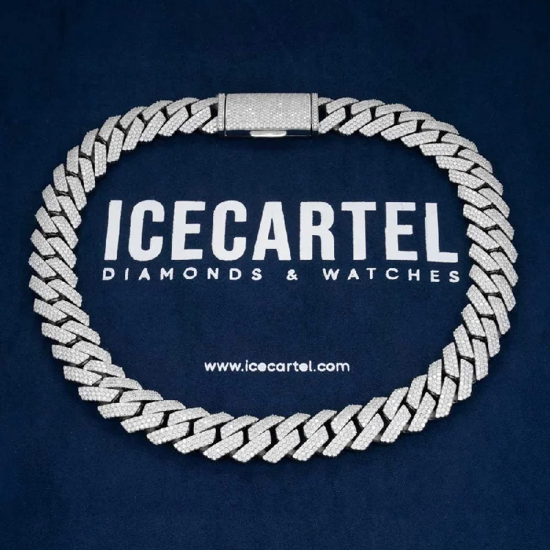 Timeless Jewelry Styles At Wallet-Friendly Prices 3 Row 20MM Prong Moissanite Cuban Link Chain 14K Gold Timeless Jewelry Styles At Wallet-Friendly Prices 3 Row 20MM Prong Moissanite Cuban Link Chain 14K Gold