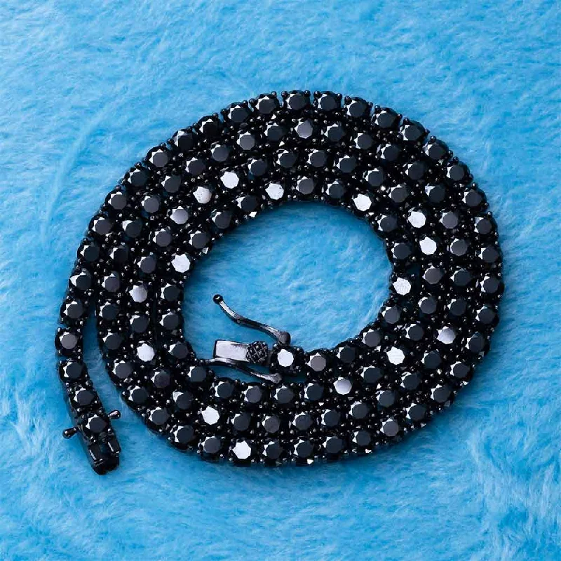 Bestselling Jewelry At Special Promotional Rates 4MM Black Moissanite Tennis Chain 14K Black Gold Bestselling Jewelry At Special Promotional Rates 4MM Black Moissanite Tennis Chain 14K Black Gold