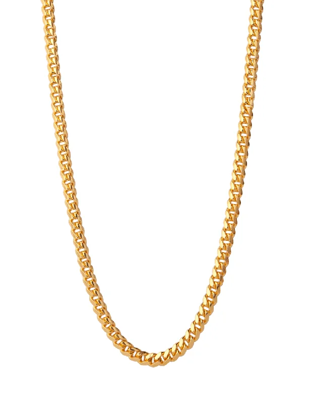 Shop Modern Jewelry Collections With Exclusive Discounts 5 mm Cuban link chain - gold Shop Modern Jewelry Collections With Exclusive Discounts 5 mm Cuban link chain - gold