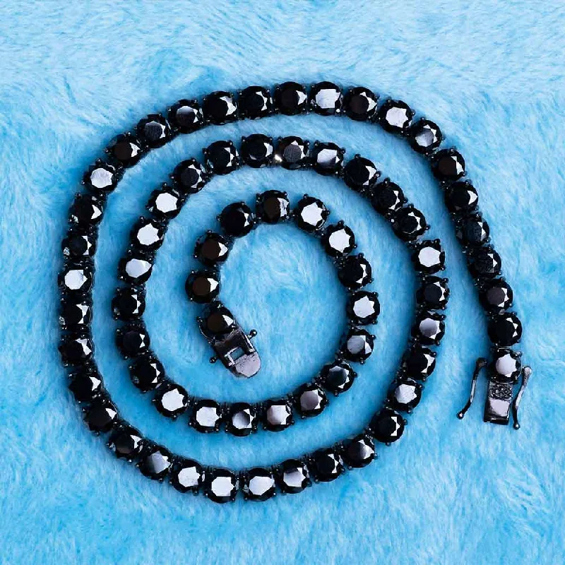 Elevate Your Outfit With Discounted Statement Jewelry 6MM Black Moissanite Tennis Chain 14K Black Gold Elevate Your Outfit With Discounted Statement Jewelry 6MM Black Moissanite Tennis Chain 14K Black Gold