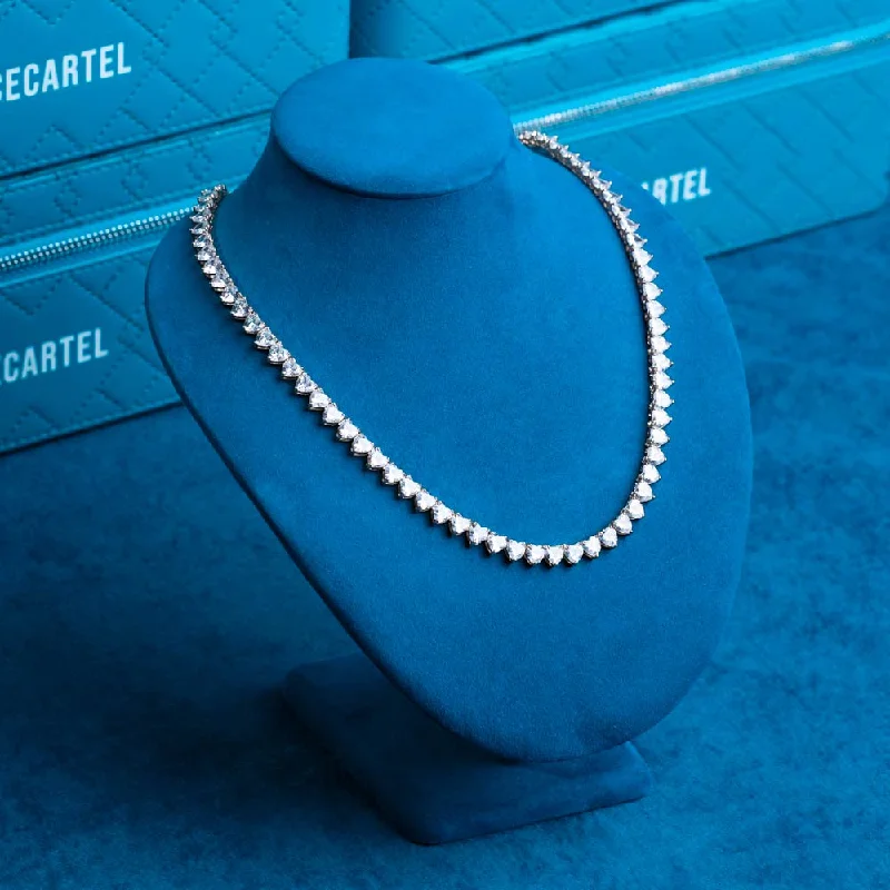 Last Chance To Shop High-End Jewelry At Markdown Prices 6MM Moissanite Heart Tennis Chain 14K Gold Last Chance To Shop High-End Jewelry At Markdown Prices 6MM Moissanite Heart Tennis Chain 14K Gold