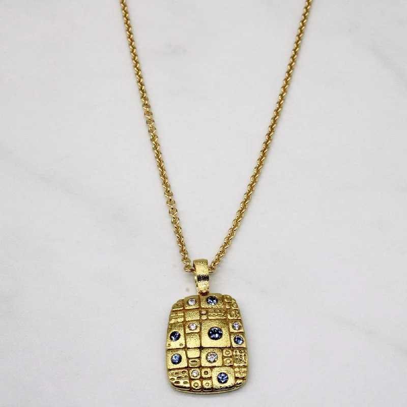Buy More, Save More On Stunning Jewelry Pieces 'Alex Sepkus' Pathway Pendant Sapphire & Diamond 18k Necklace | 0.32ctw, 0.09ctw | 18" | Buy More, Save More On Stunning Jewelry Pieces 'Alex Sepkus' Pathway Pendant Sapphire & Diamond 18k Necklace | 0.32ctw, 0.09ctw | 18" |