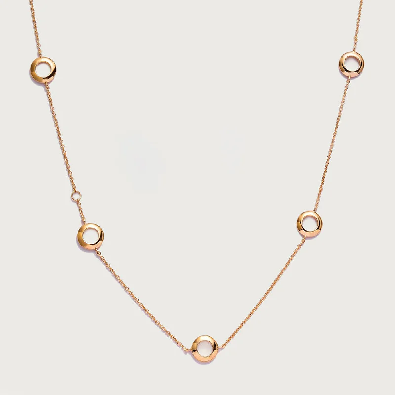 Must-Have Jewelry At Irresistible Discounts Allegro Disc Station Necklace with White Zircons Must-Have Jewelry At Irresistible Discounts Allegro Disc Station Necklace with White Zircons