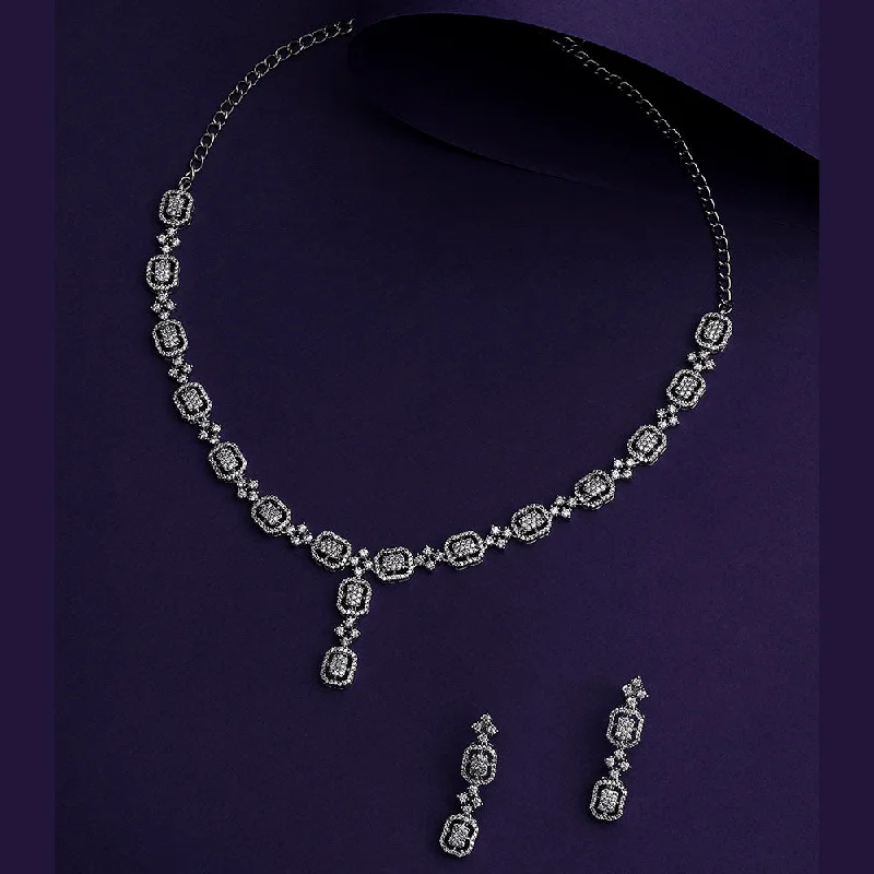 Clearance Sale On High-End Jewelry Collections Asmitta Silver Plated Austrian Stone Necklace Set