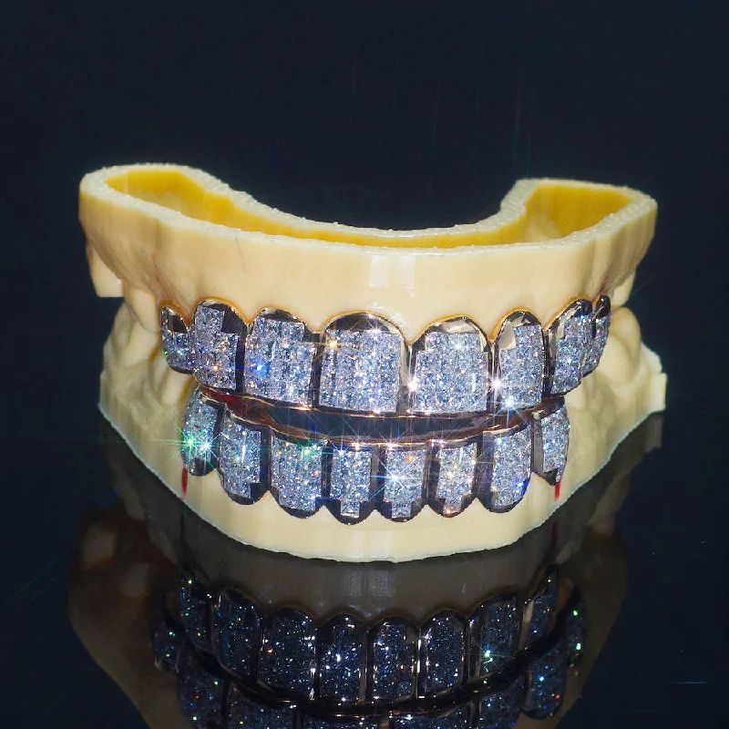 Discover Unique Jewelry With Special Limited-Time Offers 8 on 8 VVS Baguette Moissanite Diamond Grillz Discover Unique Jewelry With Special Limited-Time Offers 8 on 8 VVS Baguette Moissanite Diamond Grillz
