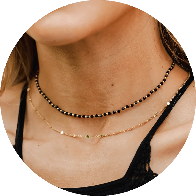 Waterproof Stainless Steel Jewelry For Lasting Beauty Balance 2mm + Circles in the Sand Necklace Stack Waterproof Stainless Steel Jewelry For Lasting Beauty Balance 2mm + Circles in the Sand Necklace Stack