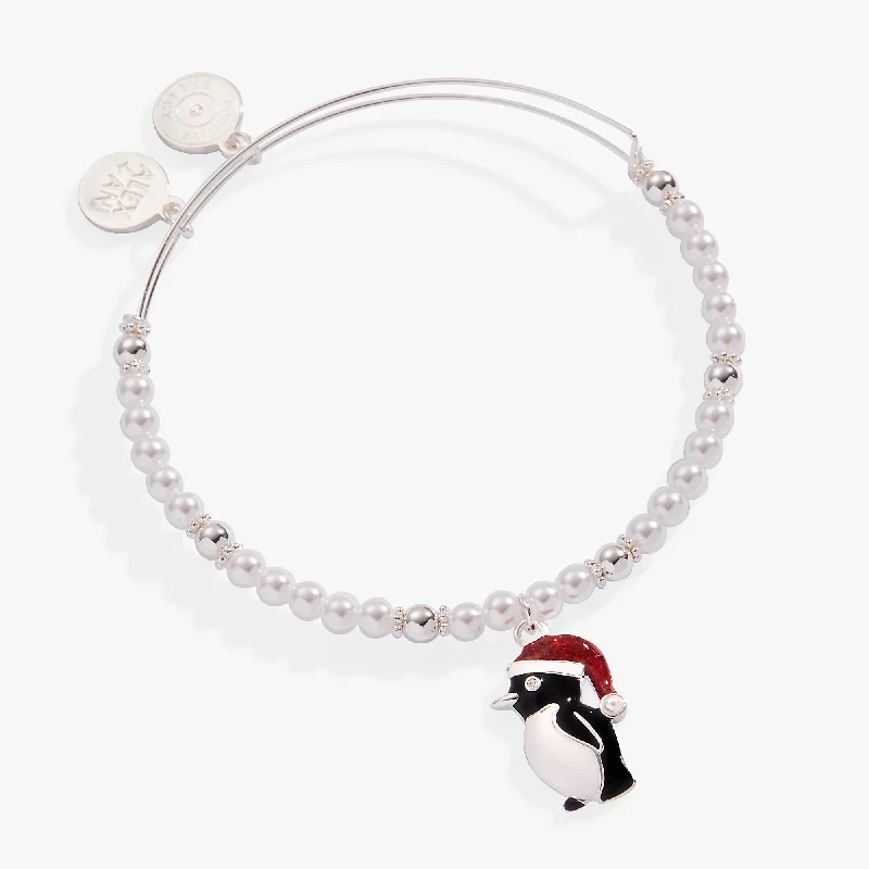 Handmade Pearl Jewelry For Timeless Elegance Penguin Beaded Charm Bangle