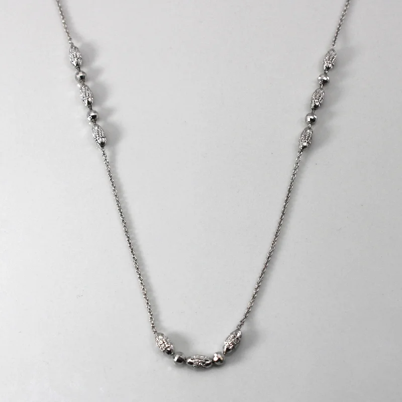 Big Savings On Your Favorite Jewelry Pieces Beaded White Gold Necklace | 16"|