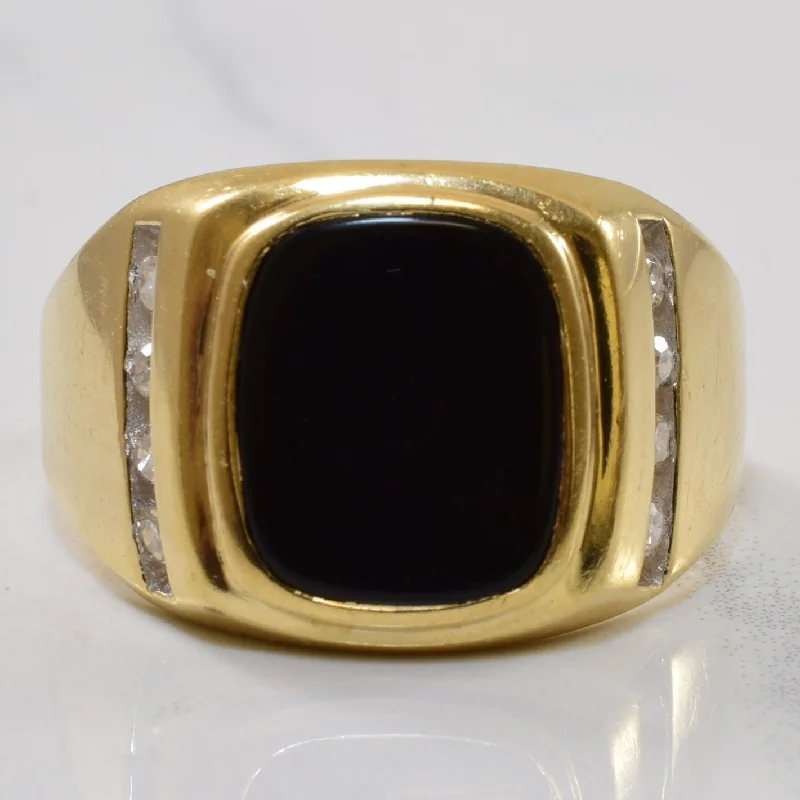Don't Miss These Dazzling Jewelry Discounts Black Onyx & Pave Set Diamonds | 3.00ct, 0.16ctw | SZ 9.75 | Don't Miss These Dazzling Jewelry Discounts Black Onyx & Pave Set Diamonds | 3.00ct, 0.16ctw | SZ 9.75 |