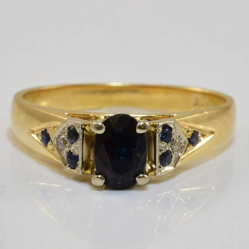 High-End Sparkle, Low-End Prices – Jewelry Sale Live Blue Sapphire & Diamond Cathedral Ring | 0.56ctw, 0.01ctw | SZ 5.75 | High-End Sparkle, Low-End Prices – Jewelry Sale Live Blue Sapphire & Diamond Cathedral Ring | 0.56ctw, 0.01ctw | SZ 5.75 |