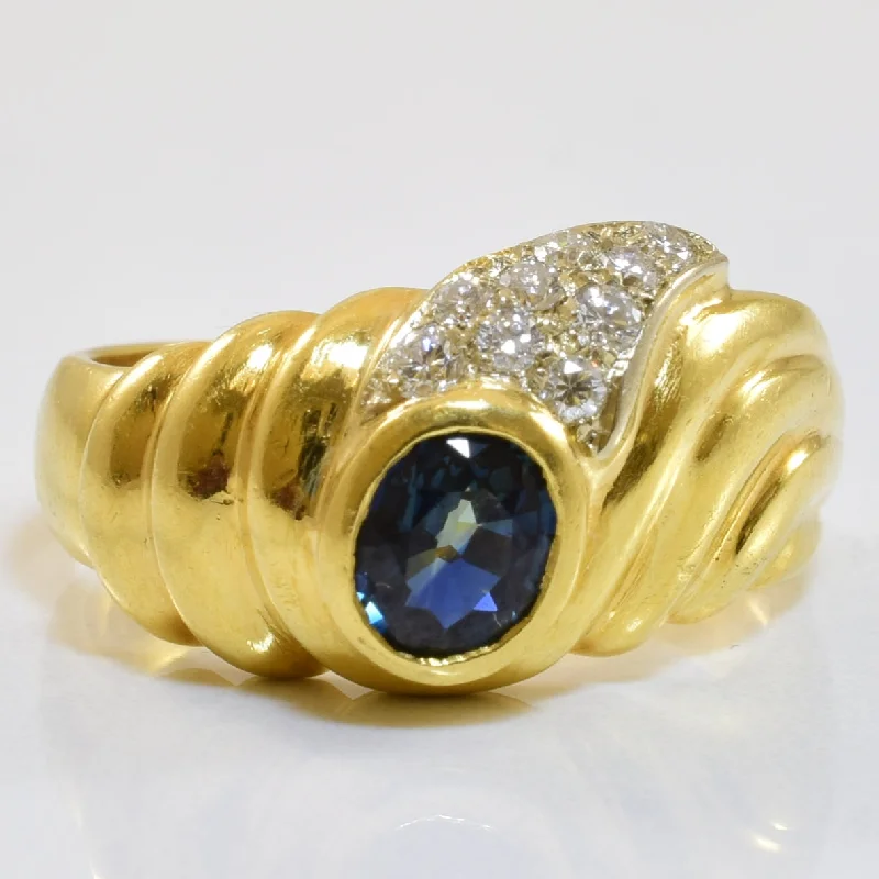 Exclusive Jewelry Markdowns – Limited-Time Offer Blue Sapphire & Diamond Ring | 0.75ct, 0.18ctw | SZ 7 |