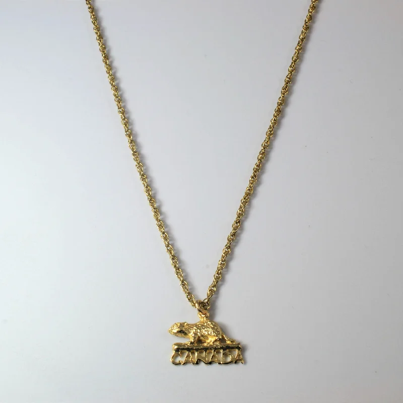 Best Jewelry Sale – Shop Exclusive Designs Now Yellow Gold Canada Beaver Necklace | 22" | Best Jewelry Sale – Shop Exclusive Designs Now Yellow Gold Canada Beaver Necklace | 22" |