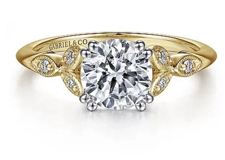 Personalized Jewelry Sale – Meaningful Gifts At Great Prices Celia - 14K White-Yellow Gold Round Diamond Engagement Ring (setting only) Personalized Jewelry Sale – Meaningful Gifts At Great Prices Celia - 14K White-Yellow Gold Round Diamond Engagement Ring (setting only)