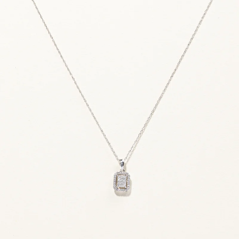 Exclusive Jewelry Markdowns – Limited-Time Offer Cluster Diamond Pendant Necklace | 0.21ctw | 18"| Exclusive Jewelry Markdowns – Limited-Time Offer Cluster Diamond Pendant Necklace | 0.21ctw | 18"|