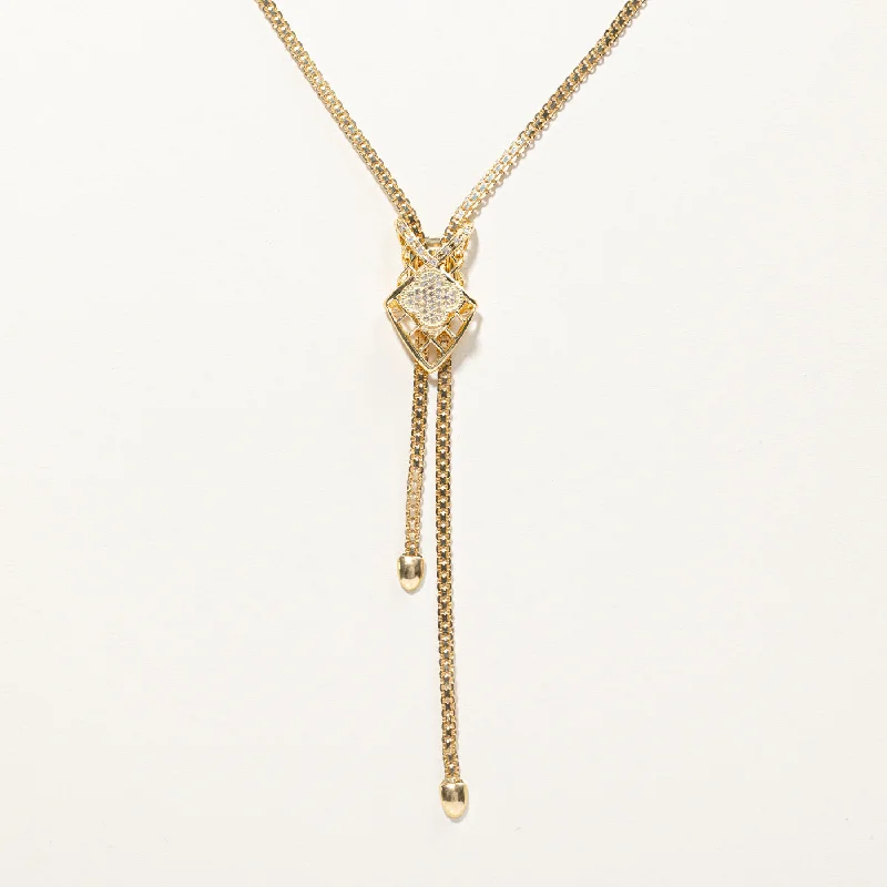 Affordable Luxury Jewelry – Style At A Great Price Cluster Diamond Textured Adjustable Necklace | 0.14ctw | 34"| Affordable Luxury Jewelry – Style At A Great Price Cluster Diamond Textured Adjustable Necklace | 0.14ctw | 34"|