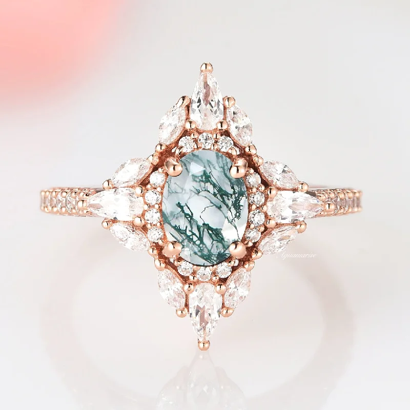 Exclusive Jewelry Sale – Shine For Less Stella Green Moss Agate Ring- 14K Rose Gold Vermeil Exclusive Jewelry Sale – Shine For Less Stella Green Moss Agate Ring- 14K Rose Gold Vermeil
