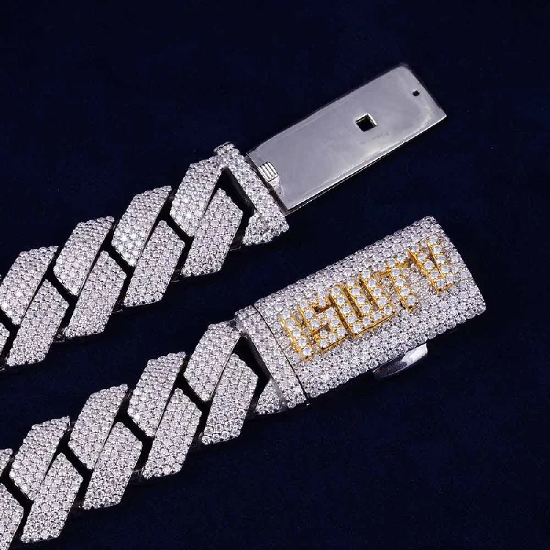 Sparkle For Less – Shop Jewelry Deals Now Custom Clasp 4 Row 20MM Moissanite Cuban Link Chain 14K Gold Sparkle For Less – Shop Jewelry Deals Now Custom Clasp 4 Row 20MM Moissanite Cuban Link Chain 14K Gold