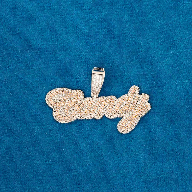 Your Perfect Accessory At The Perfect Price Custom Cursive Letter Two Tone Pendant 14K Gold Your Perfect Accessory At The Perfect Price Custom Cursive Letter Two Tone Pendant 14K Gold
