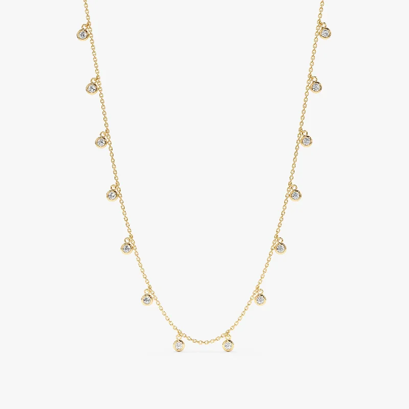 Shop Modern Jewelry Collections With Exclusive Discounts Diamond Bezel Station Necklace, Isabella Shop Modern Jewelry Collections With Exclusive Discounts Diamond Bezel Station Necklace, Isabella