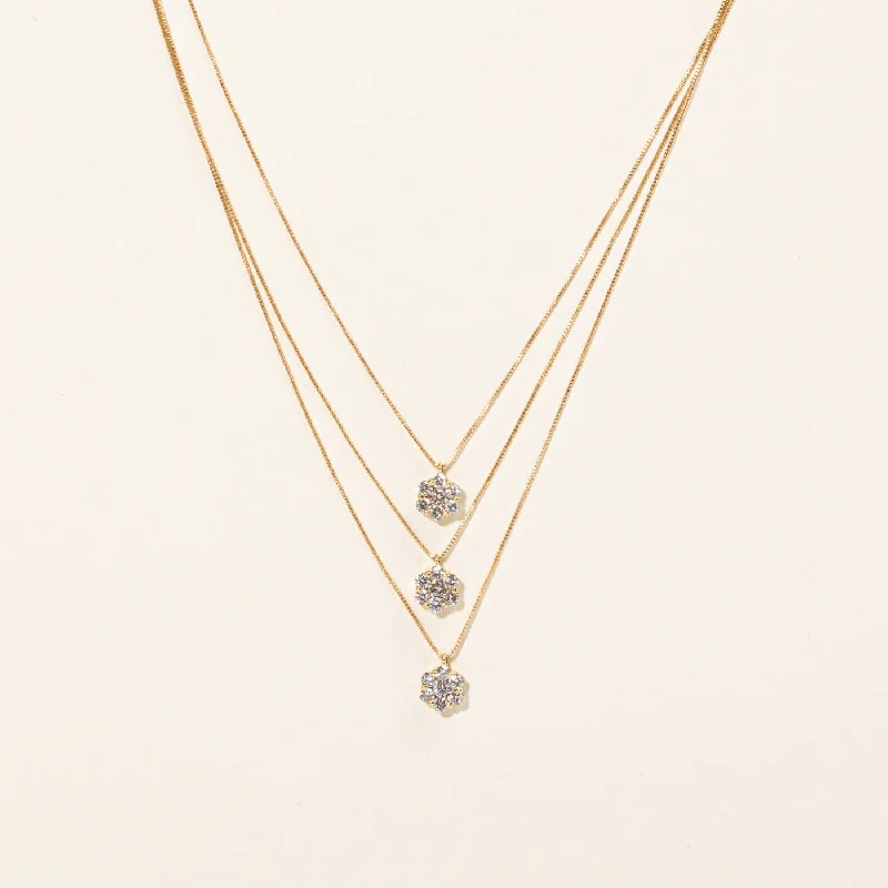 Personalized Jewelry Sale – Unique Gifts At Low Prices Diamond Cluster Tiered Pendant Necklace | 0.84ctw | 17" | Personalized Jewelry Sale – Unique Gifts At Low Prices Diamond Cluster Tiered Pendant Necklace | 0.84ctw | 17" |