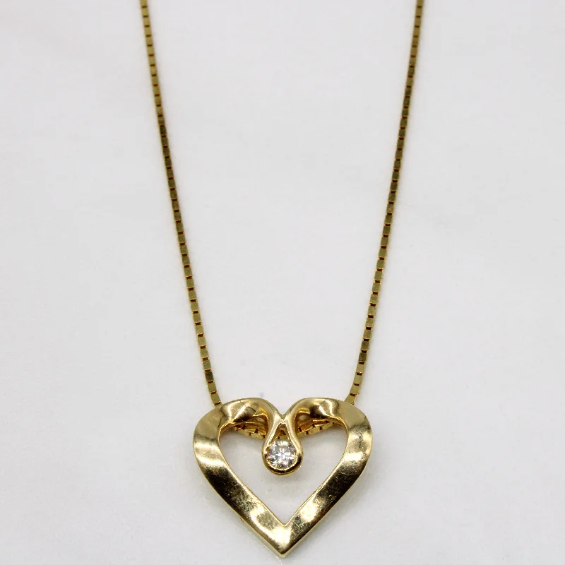 Dazzle In Elegance With Our Biggest Jewelry Sale Diamond Heart Pendant & 14k Necklace | 0.05ct | 16" |