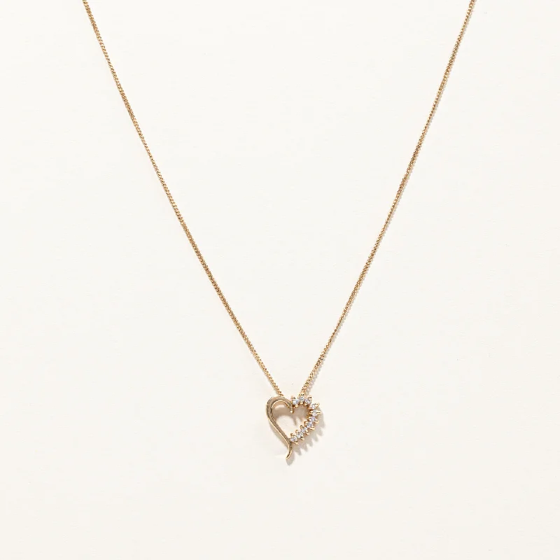 Unmissable Jewelry Clearance – Final Reductions Diamond Heart Pendant Necklace | 0.10ctw | 16"| Unmissable Jewelry Clearance – Final Reductions Diamond Heart Pendant Necklace | 0.10ctw | 16"|