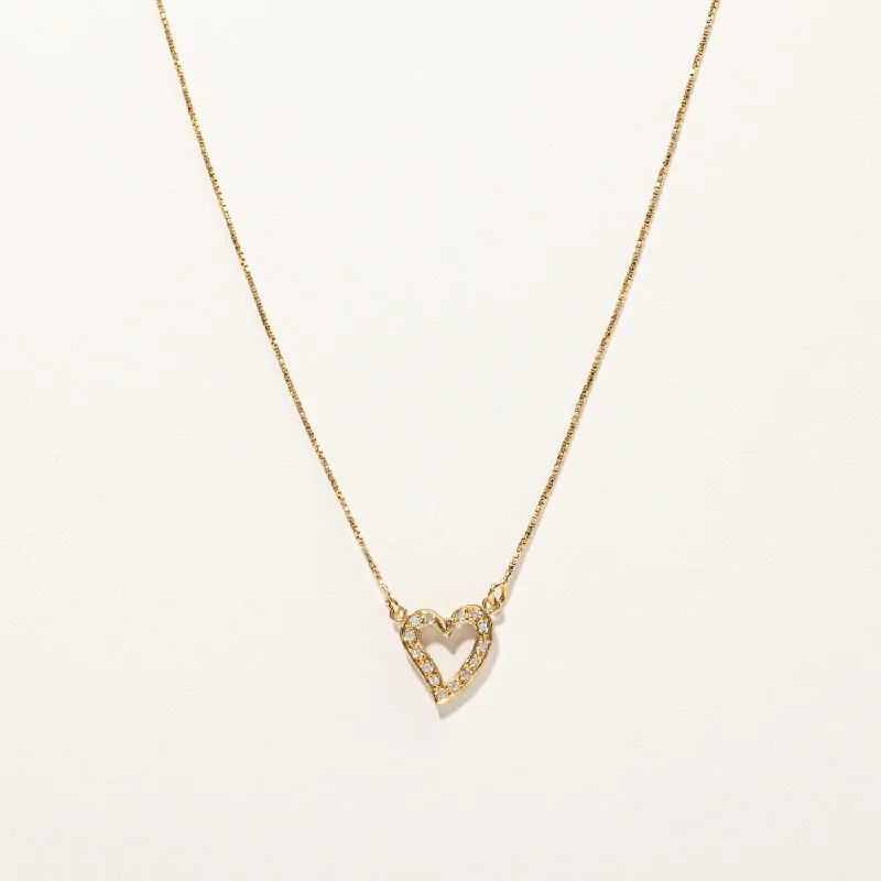 Exclusive Online Jewelry Sale – Don't Wait Diamond Heart Pendant Necklace | 0.14ctw | 15"| Exclusive Online Jewelry Sale – Don't Wait Diamond Heart Pendant Necklace | 0.14ctw | 15"|