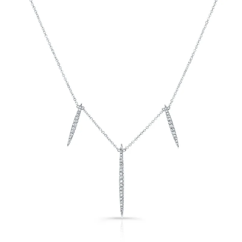 Shop Dazzling Jewelry At The Best Prices Diamond Pave Icicles Necklace In 14k White Gold (16-18 In Adj Chn) Shop Dazzling Jewelry At The Best Prices Diamond Pave Icicles Necklace In 14k White Gold (16-18 In Adj Chn)