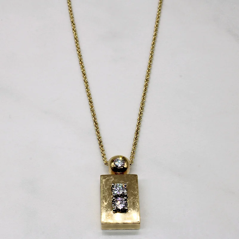 Last Chance To Shop High-End Jewelry At Markdown Prices Three Stone Diamond Necklace | 1.05ctw | 16" | Last Chance To Shop High-End Jewelry At Markdown Prices Three Stone Diamond Necklace | 1.05ctw | 16" |