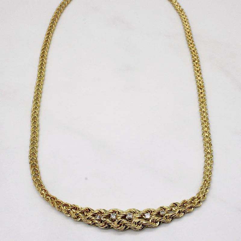 Seasonal Jewelry Clearance – Best Styles At The Lowest Prices Diamond Rope Chain Necklace | 0.22ctw | 16" | Seasonal Jewelry Clearance – Best Styles At The Lowest Prices Diamond Rope Chain Necklace | 0.22ctw | 16" |