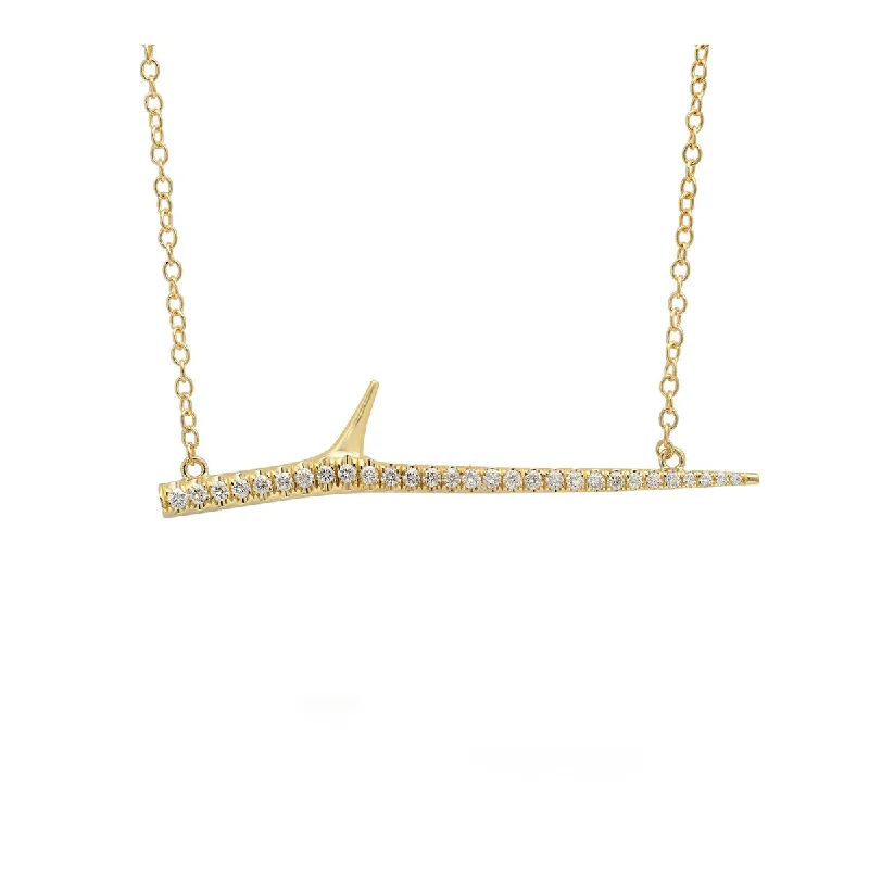 Shine Bright With Our Special Jewelry Promotions Horizontal Diamond Thorn Necklace