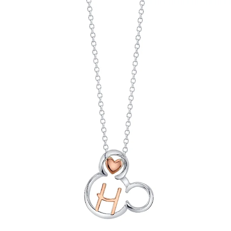Elegant Jewelry Styles At Budget-Friendly Prices Disney Sterling Silver 18-inch Initial Pendant; Initial H Elegant Jewelry Styles At Budget-Friendly Prices Disney Sterling Silver 18-inch Initial Pendant; Initial H