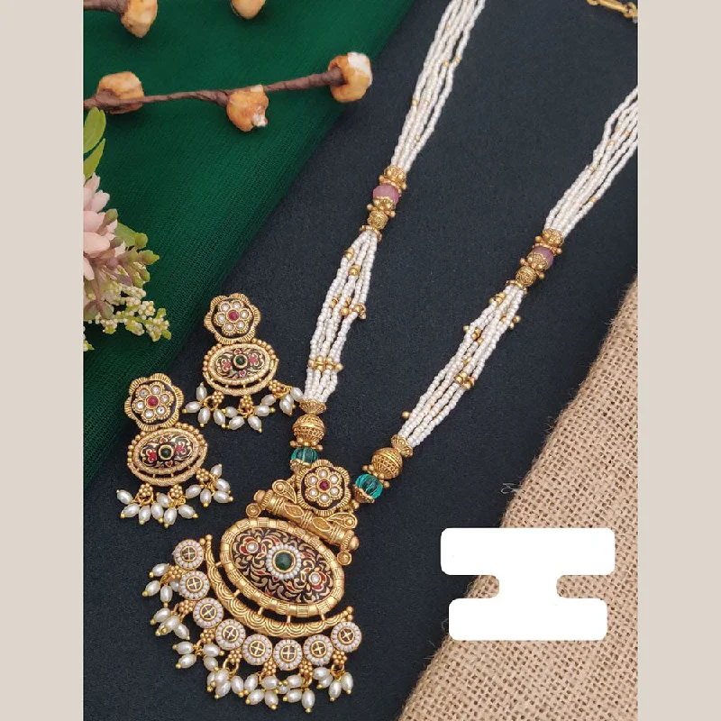 Once-A-Year Jewelry Deals – Shop Before They’Re Gone FS Collection Gold Plated Pota Stone And Pearl Long Necklace Set Once-A-Year Jewelry Deals – Shop Before They’Re Gone FS Collection Gold Plated Pota Stone And Pearl Long Necklace Set