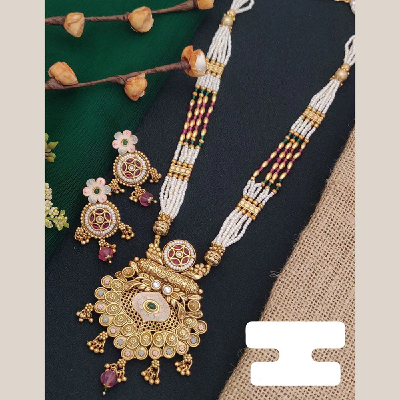 Shop Signature Jewelry Styles At Exclusive Prices FS Collection Gold Plated Pota Stone And Pearl Long Necklace Set Shop Signature Jewelry Styles At Exclusive Prices FS Collection Gold Plated Pota Stone And Pearl Long Necklace Set