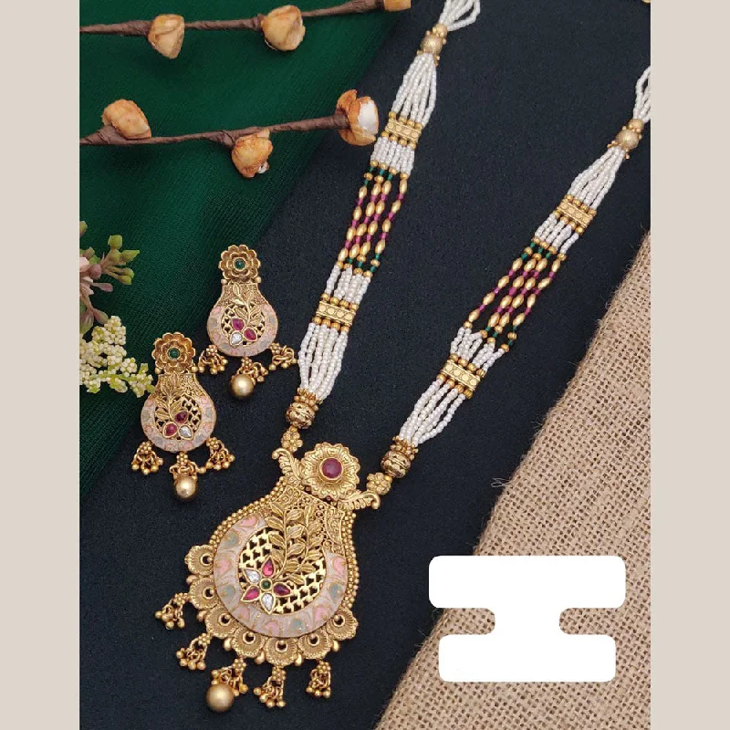 Jewelry Deals That Outshine The Rest FS Collection Gold Plated Pota Stone And Pearl Long Necklace Set Jewelry Deals That Outshine The Rest FS Collection Gold Plated Pota Stone And Pearl Long Necklace Set